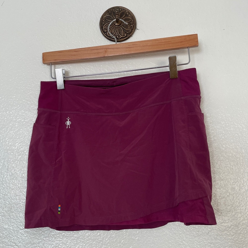Smartwool Women XS Berry Purple Active Skort Merino Wool Blend Hiking Running